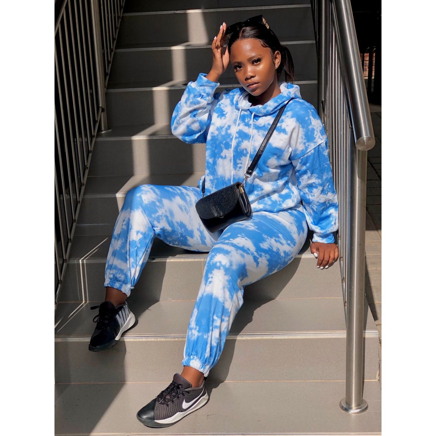 Tie Dye Multi Color Hooded Tracksuit