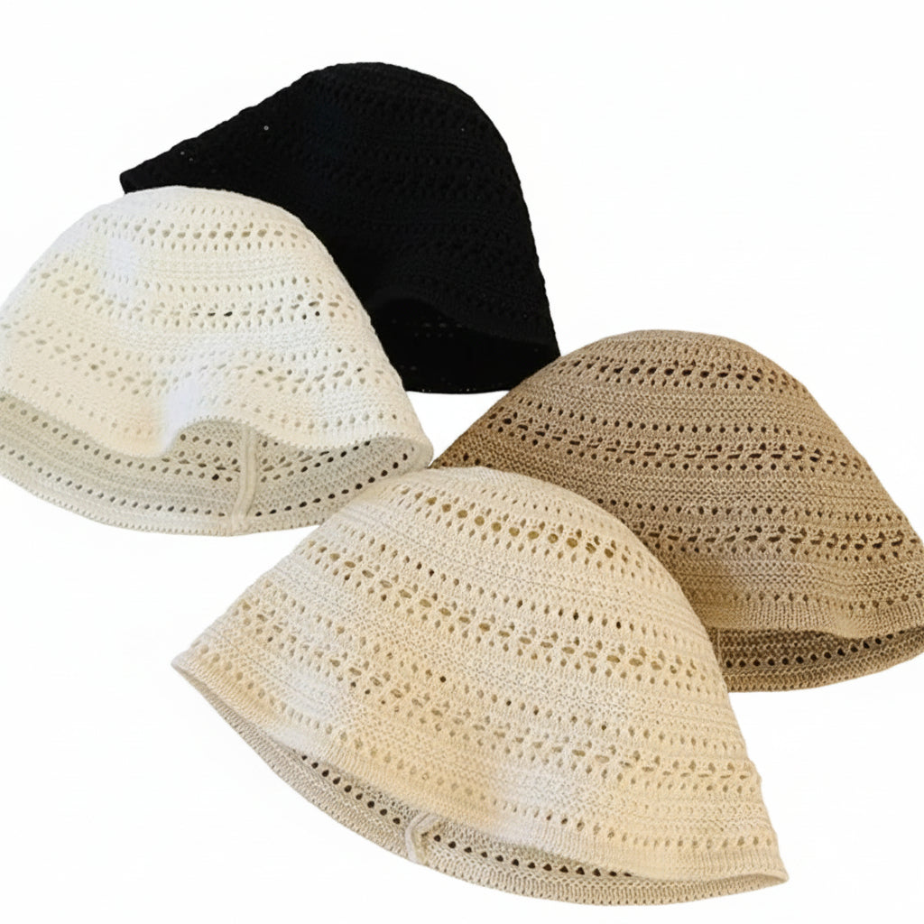 Wide Brim Crochet Bucket Hat