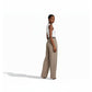 Women's Long Pleat Wide Straight-Leg Trousers