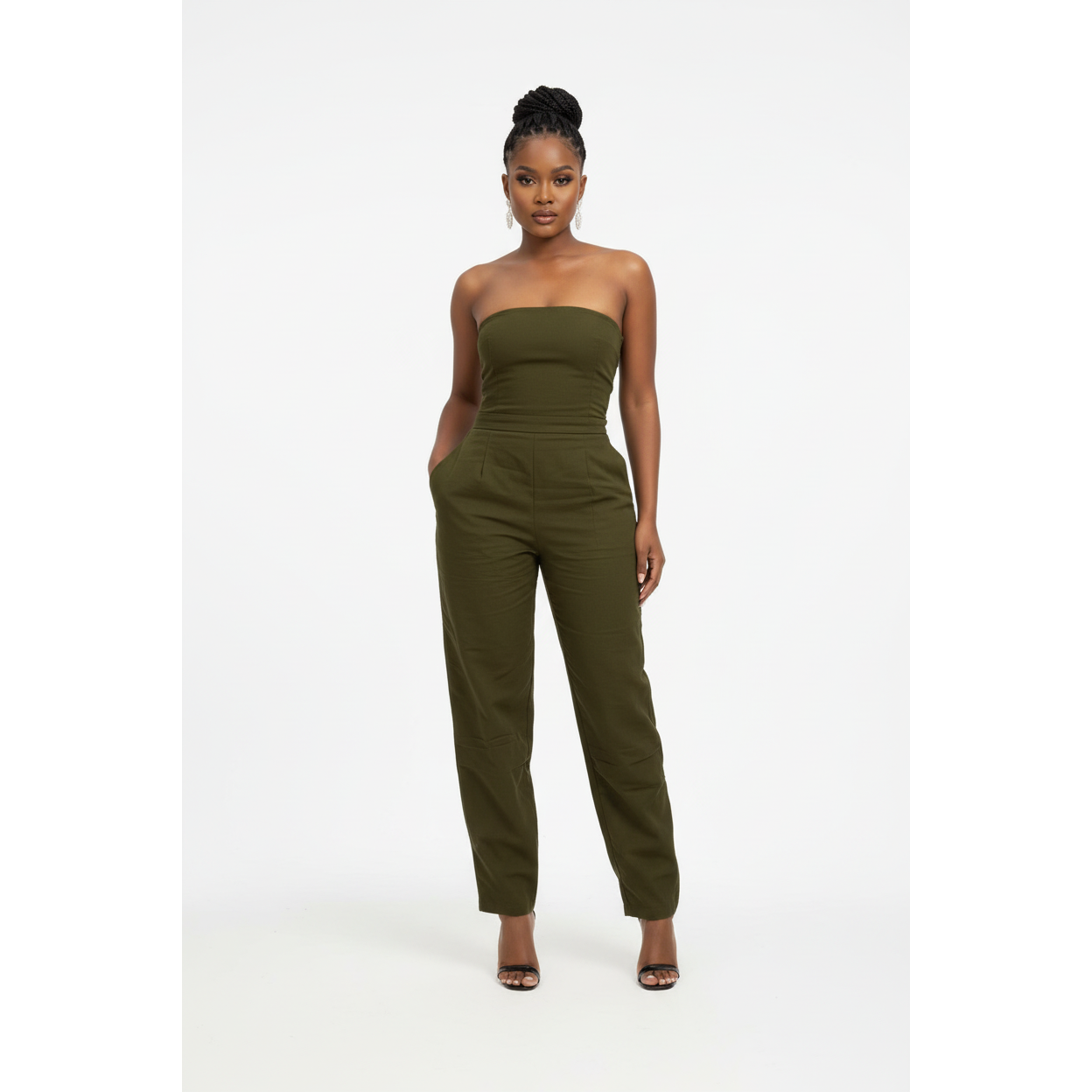 Boob Tube Cargo Jumpsuit