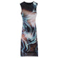 Sleeveless Bodycon Tie-dye Dress