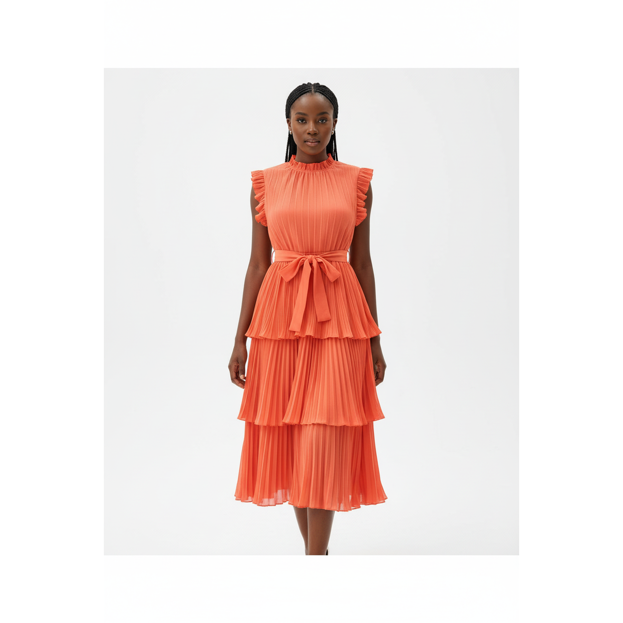 Sleeveless Ruffle Dress