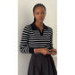 Striped V-Nek Top