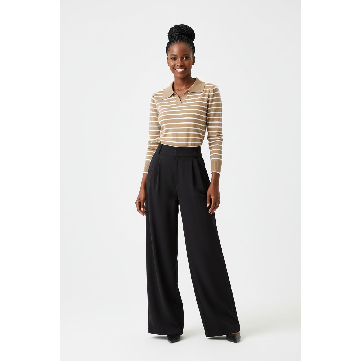 Striped V-Nek Top