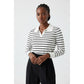 Striped V-Nek Top