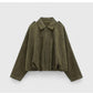 Trendy Oversized Faux Suede Bomber Jacket