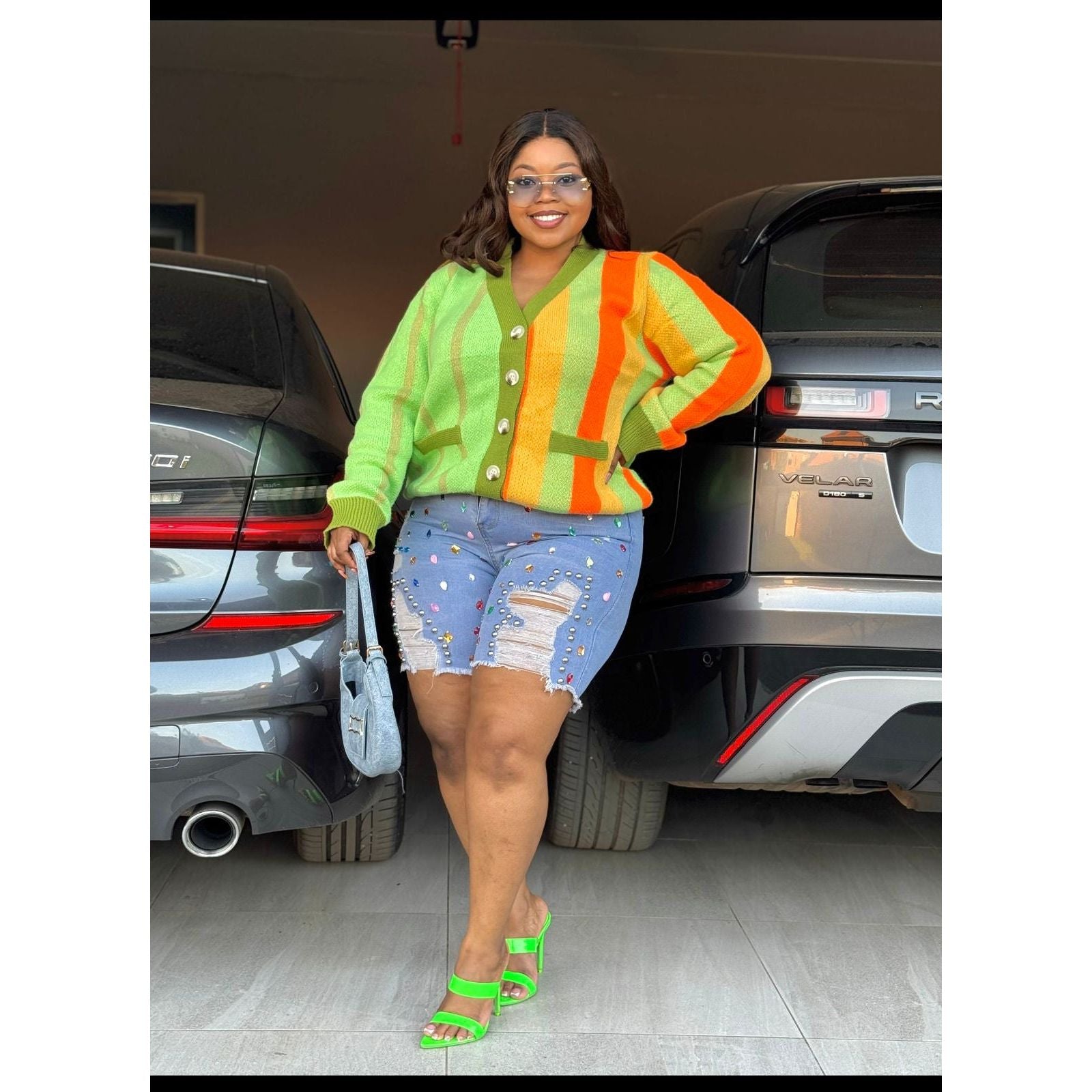 Colorblock Knitted Cardigan Sweater