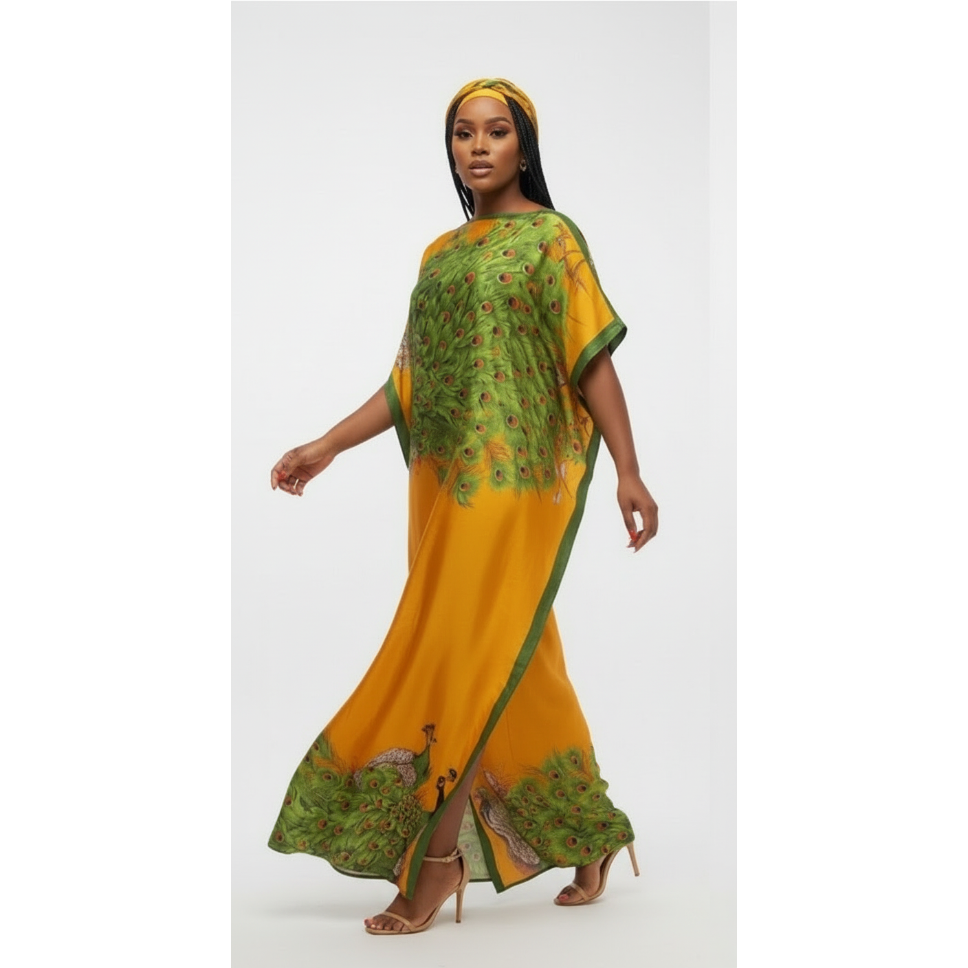 African Dashiki Spring Summer Elegant Maxi Dress.