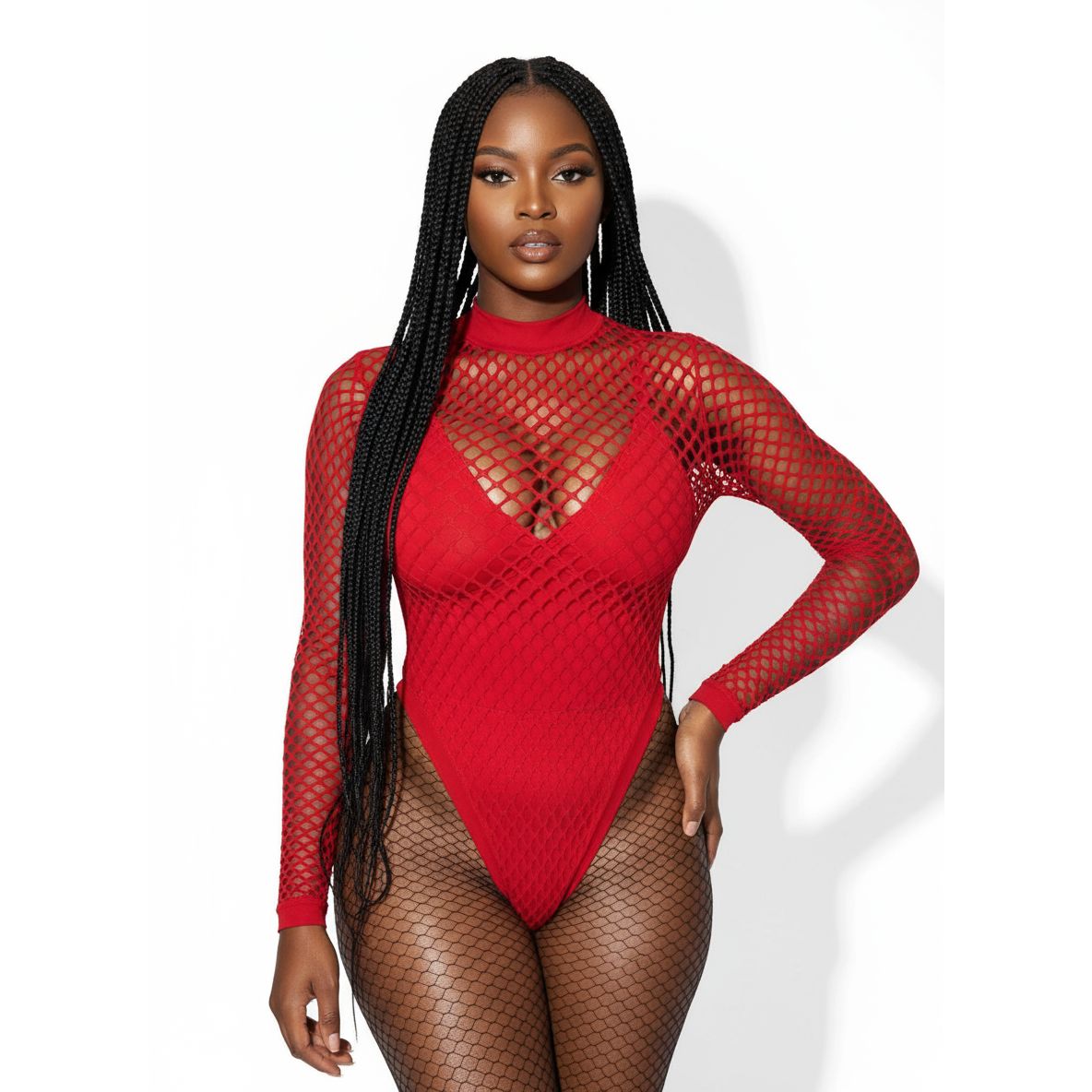 Fishnet Mesh Neon Swimsuit