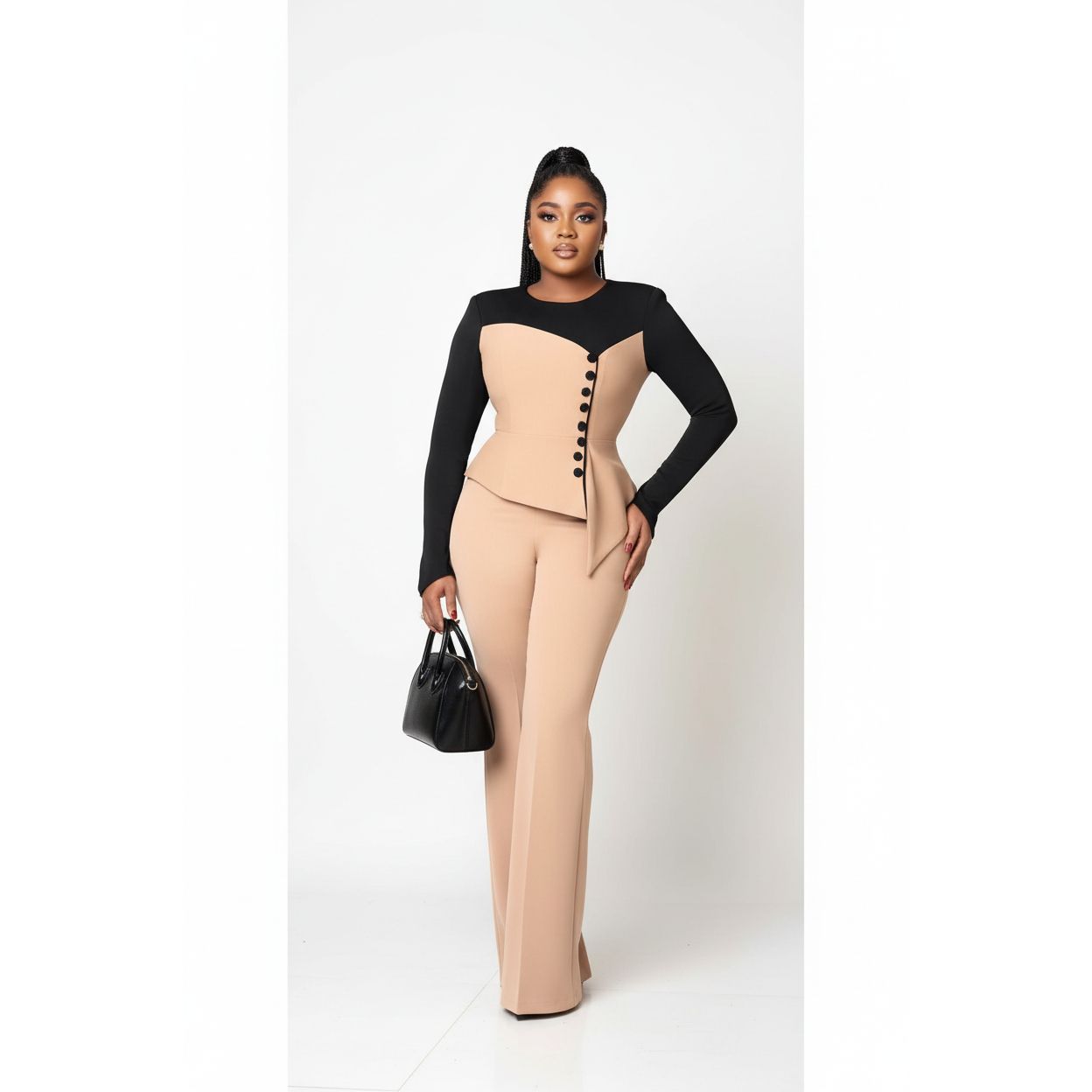 Vintage Buttoned Top & Pant Set