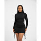Long Sleeve Turtleneck Bodycon Dress