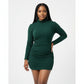 Long Sleeve Turtleneck Bodycon Dress
