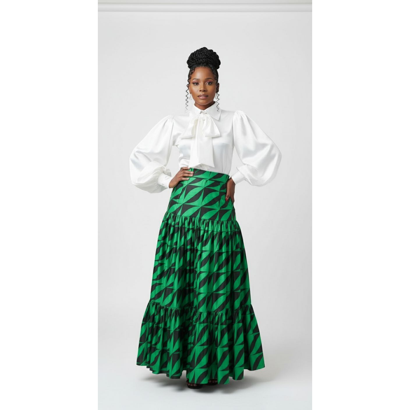 High Waisted Pleated Skirt