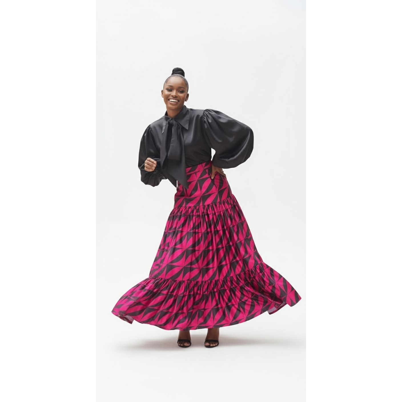 High Waisted Pleated Skirt