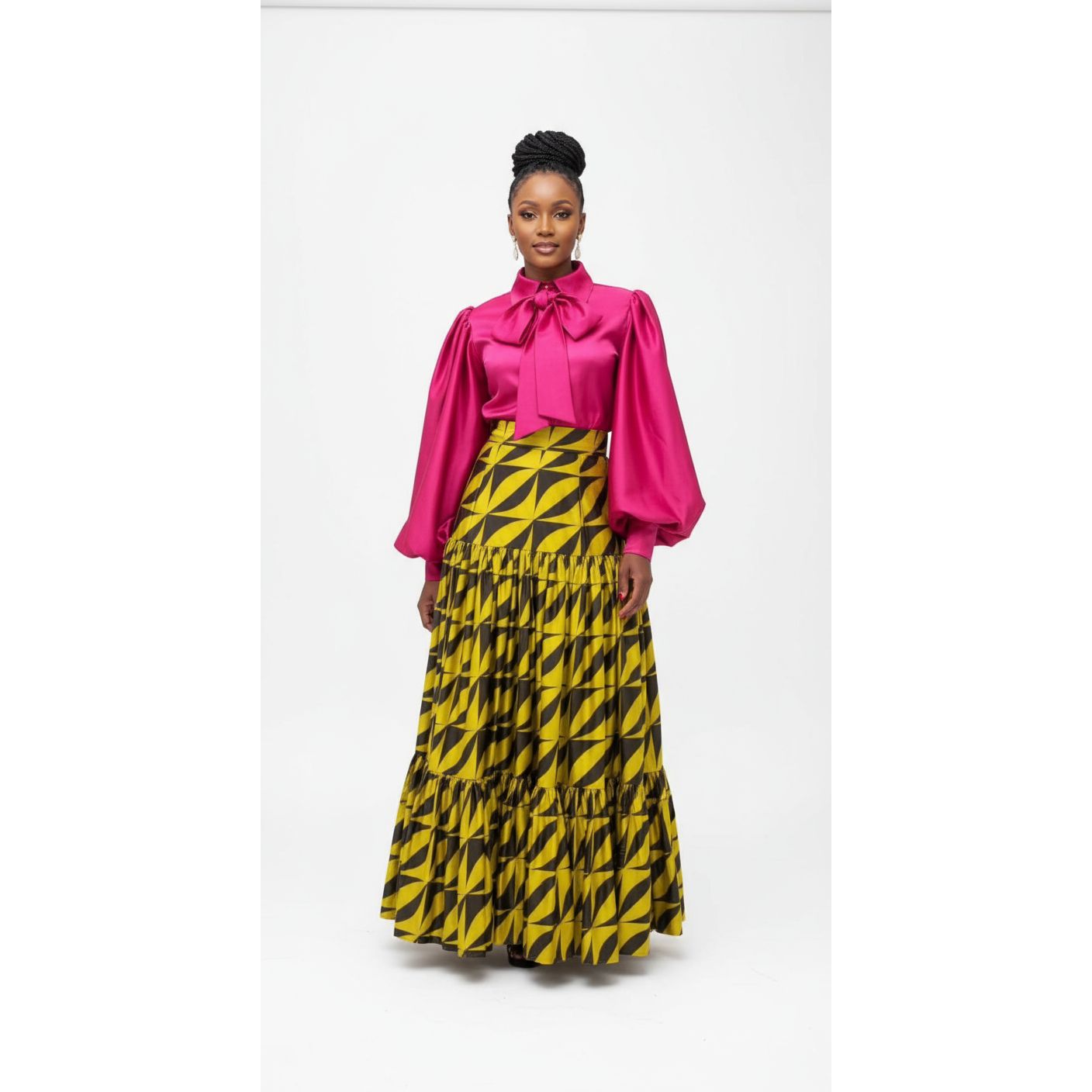 High Waisted Pleated Skirt