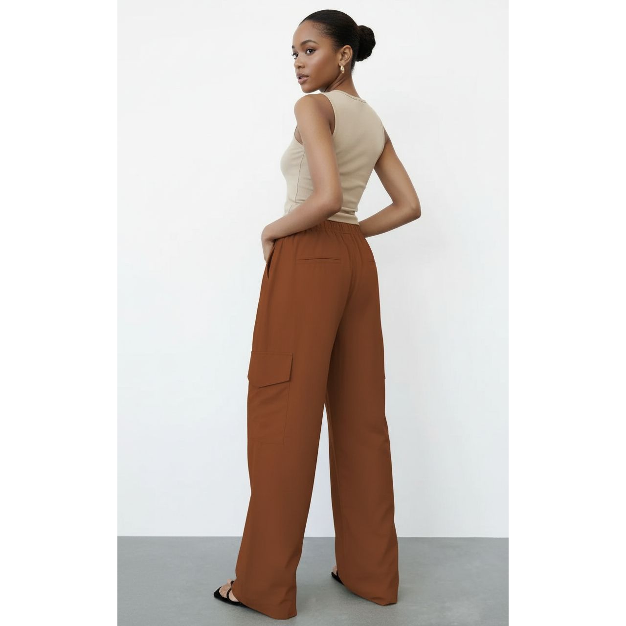 Side Pockets Loose Pants