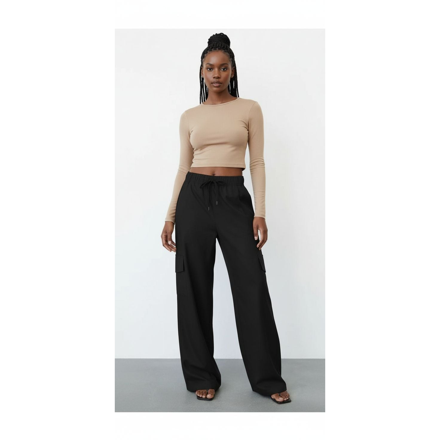 Side Pockets Loose Pants