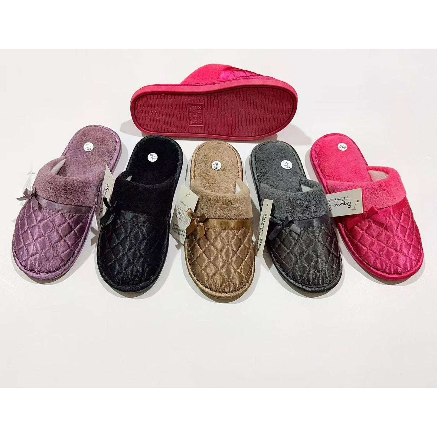 Satin Quilted Winter InHouse Slippers