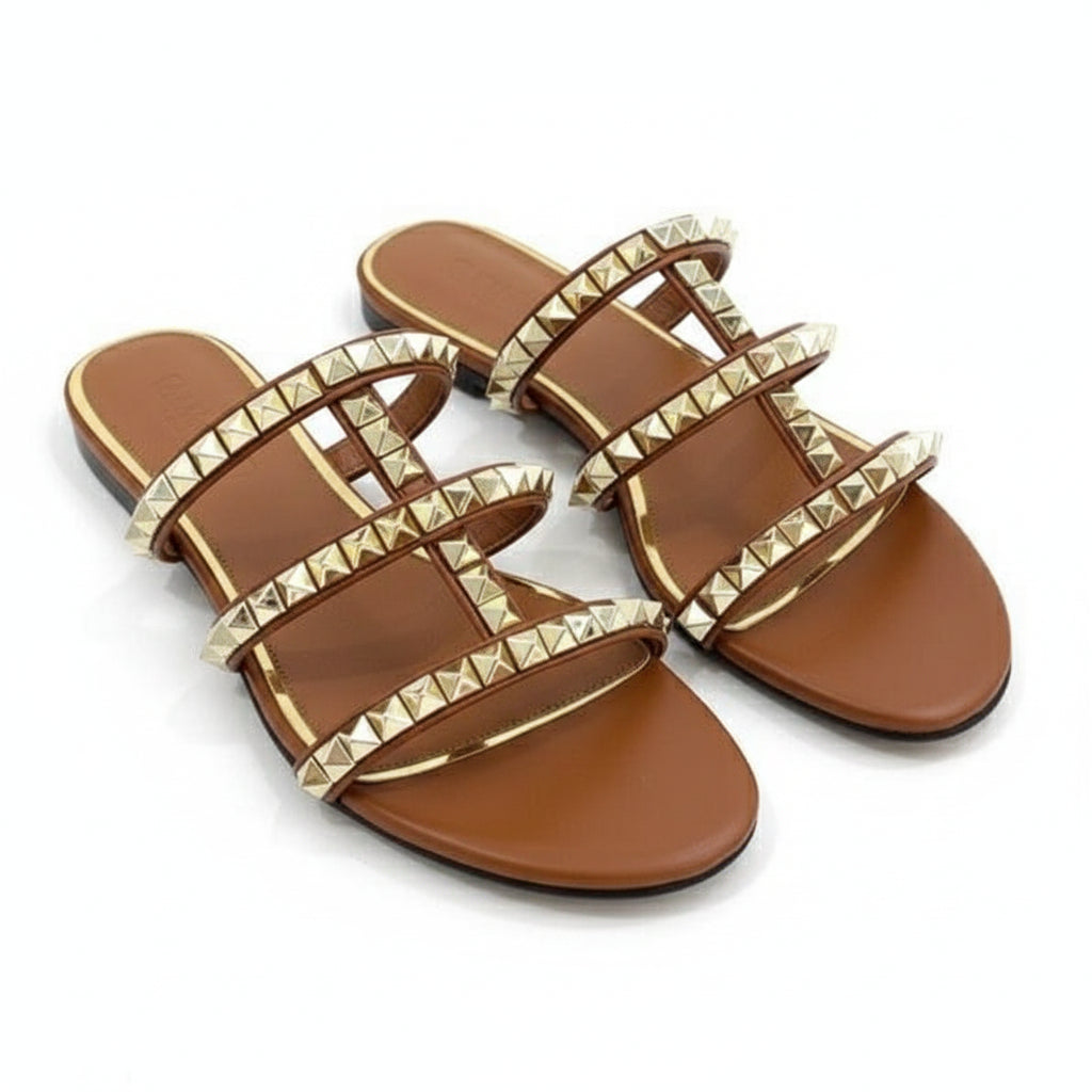 Strap Push-in Flat Sandals