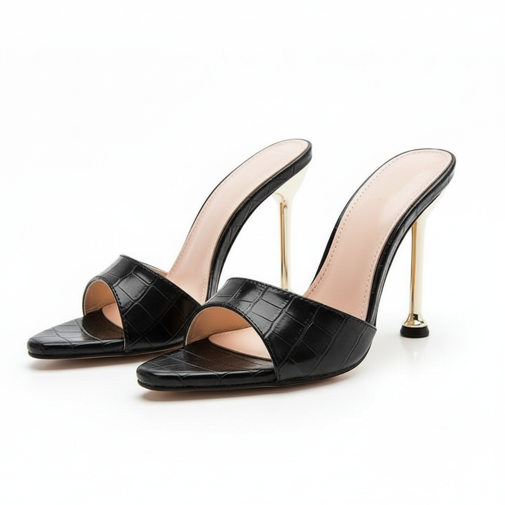 flip flops snick print Pointed toe shoes