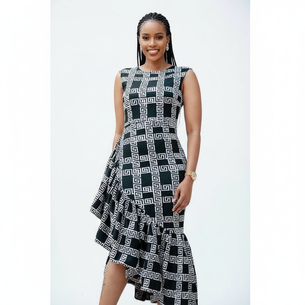 Round Neck Sleeveless Dress