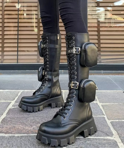 Sexy High Boots Knee-high Pu Boots High Heels