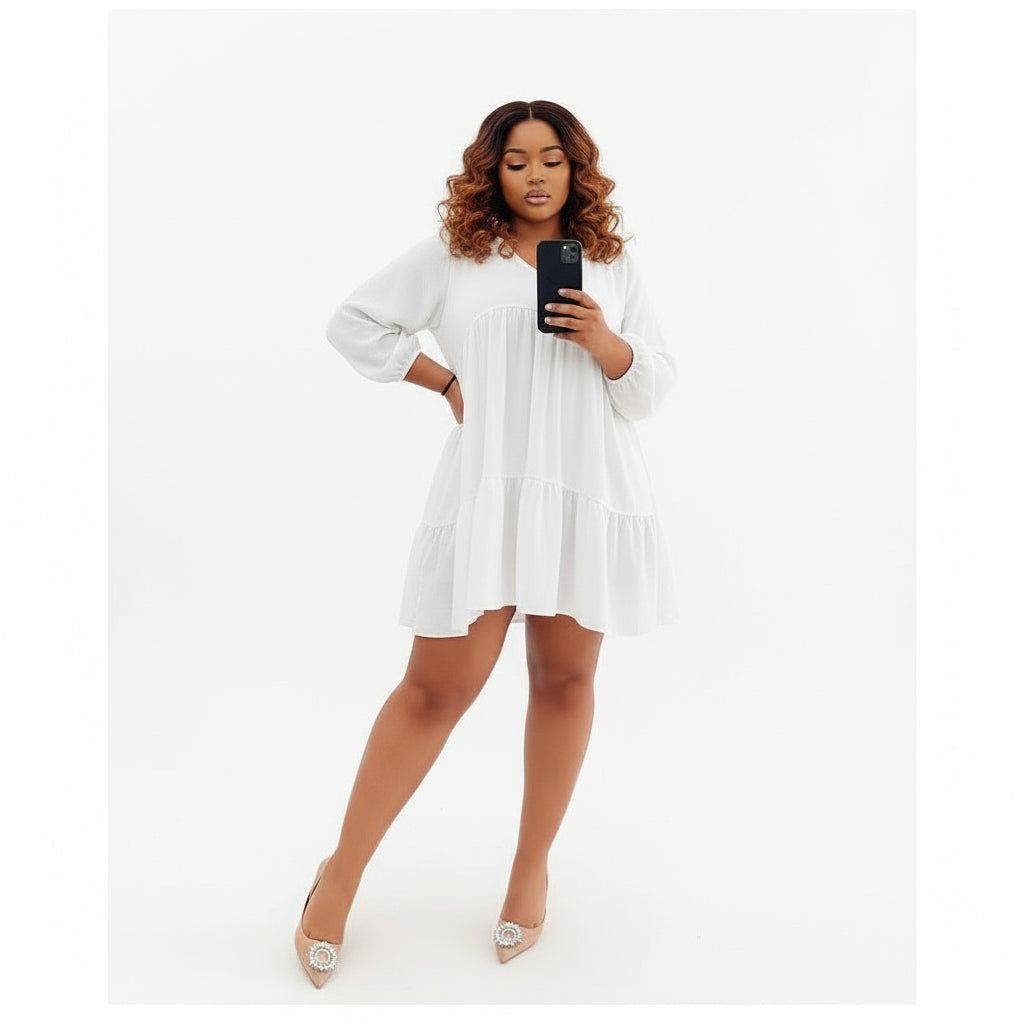 Sexy V-Neck Mini Dress