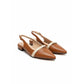 Elegant Two-Tone Slingback Flats.