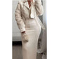 Faux Fur Sleeve Cropped Biker Jacket