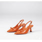 Slingback Stiletto Court Heel With Bow Design Shoe