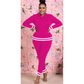 Striped Solid Color Tracksuit Set