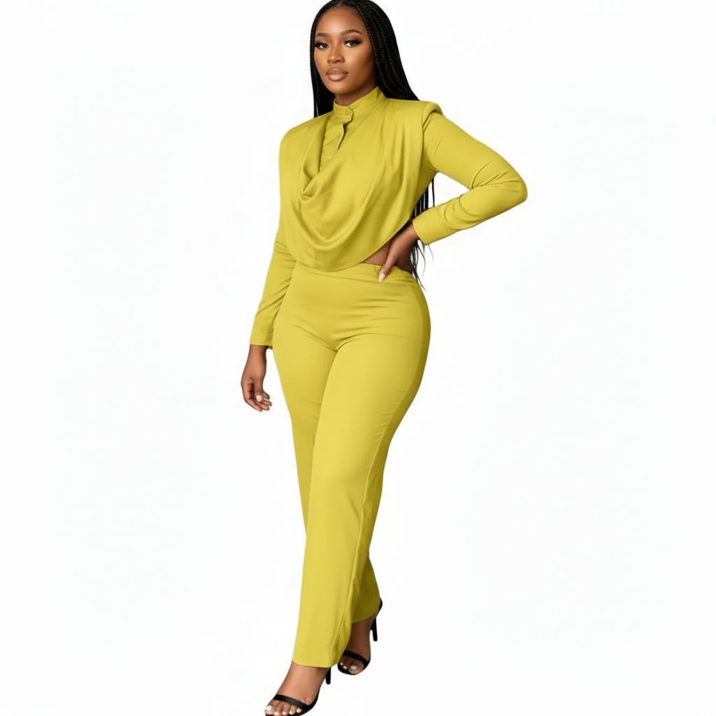 Turtleneck Long Sleeve and Pant Set