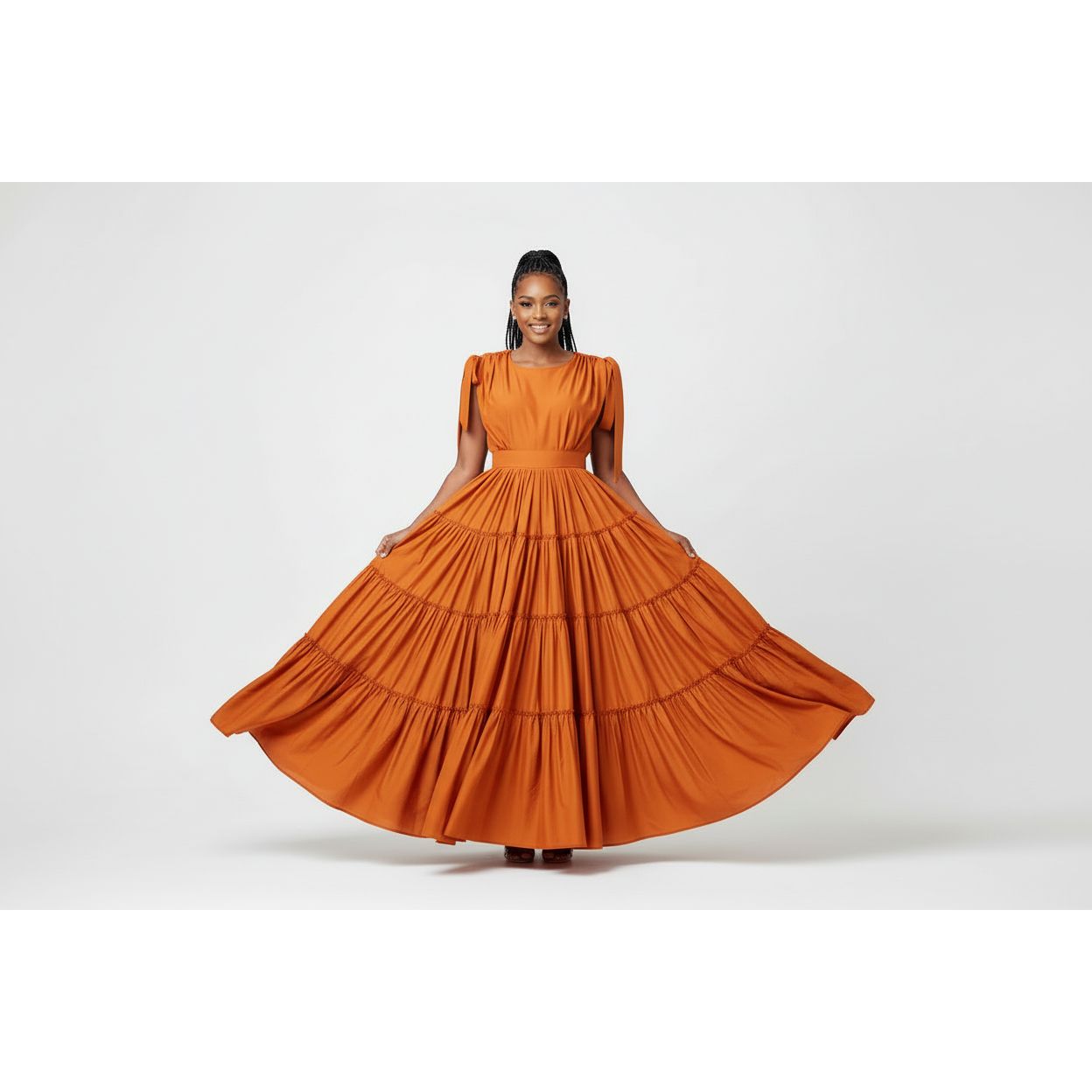 Plus Size Swing Tiered Summer Maxi Dress