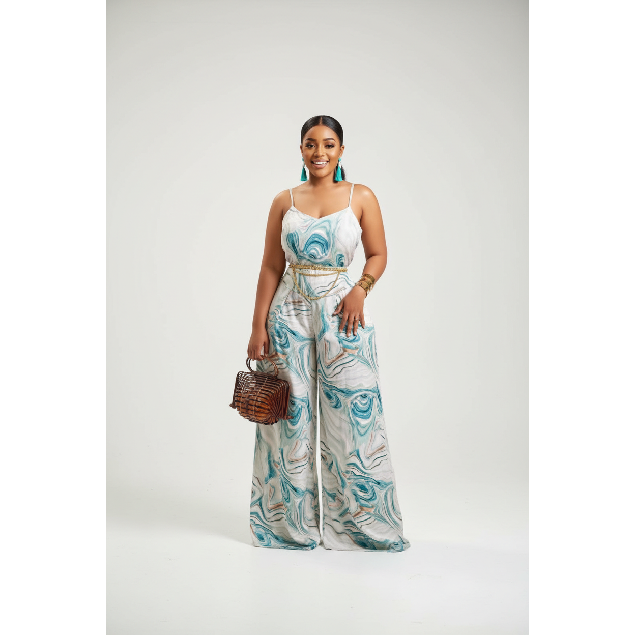Tina Wide Leg Pant and Crop Top Set