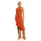 Sexy Sleeveless Ruffled Dress