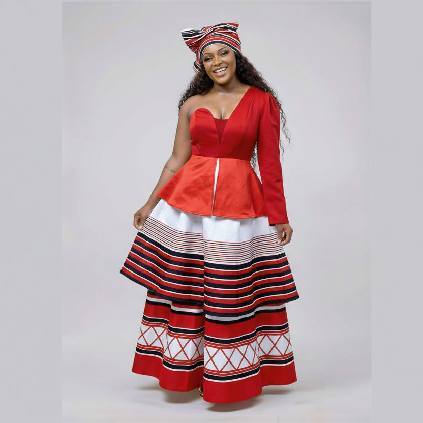 Umbhaco Xhosa Traditional Platted Fashion Dress