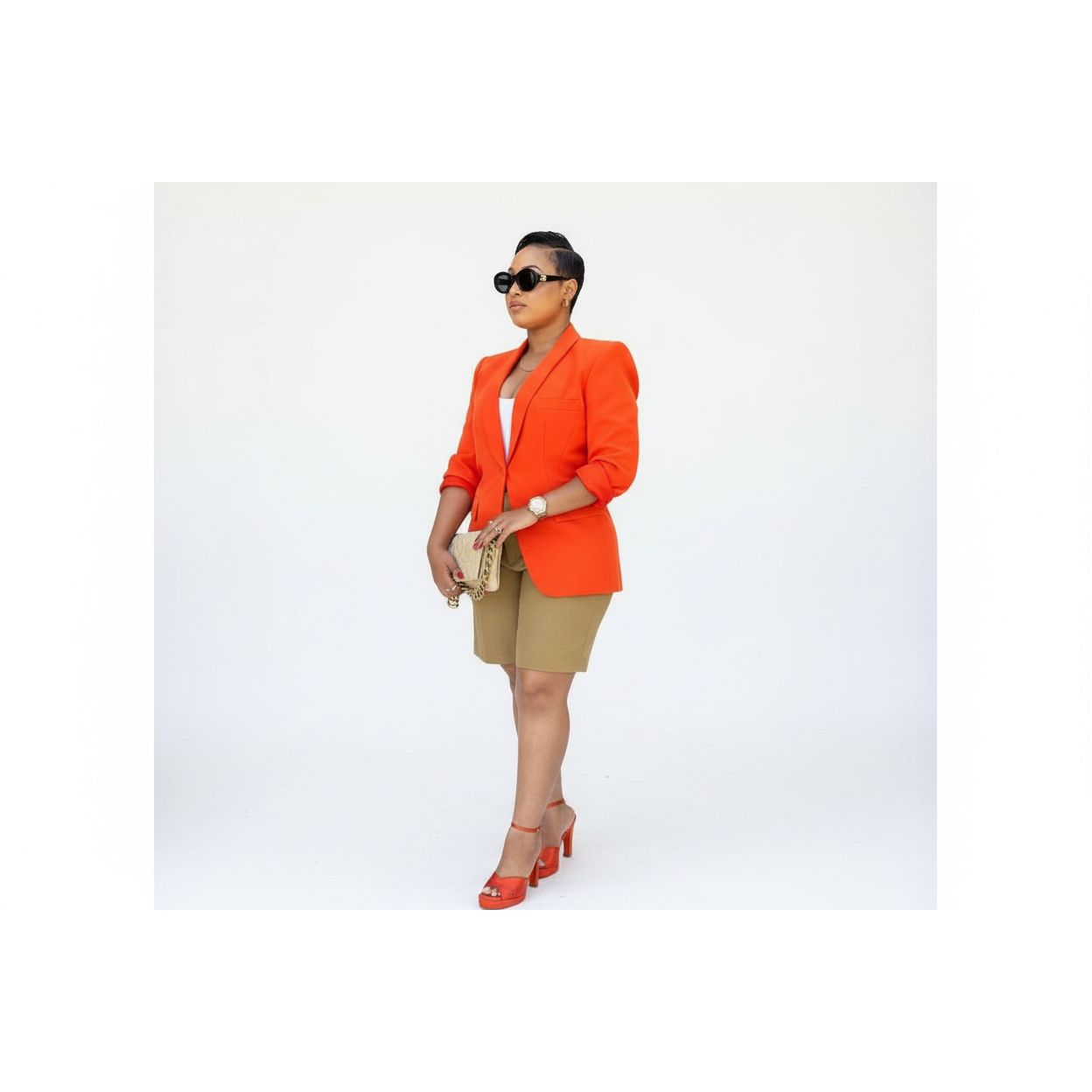 Single Button Slim Fit Blazer.