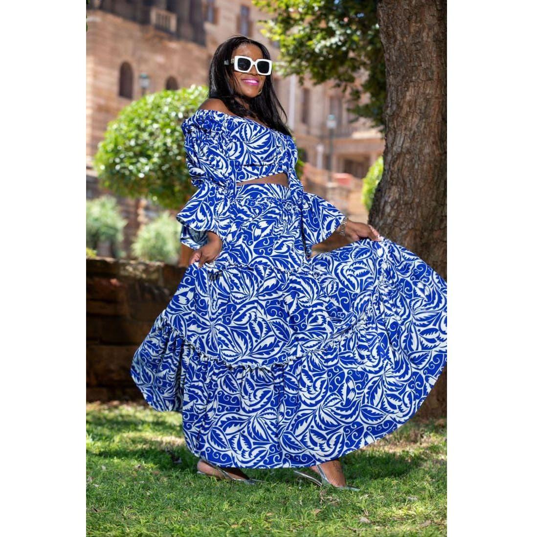 Sexy Floral Skirt And Top Set