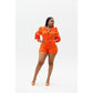 Long Sleeve Short Jumpsuit