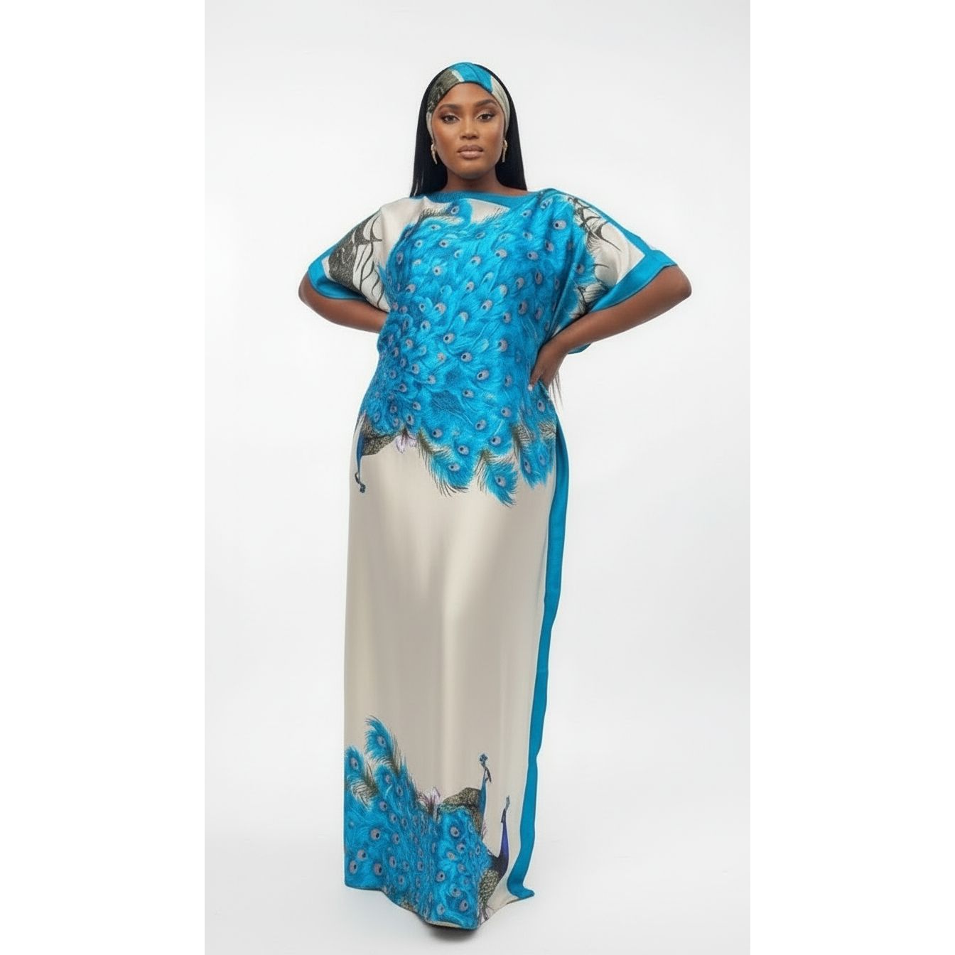 African Dashiki Spring Summer Elegant Maxi Dress.