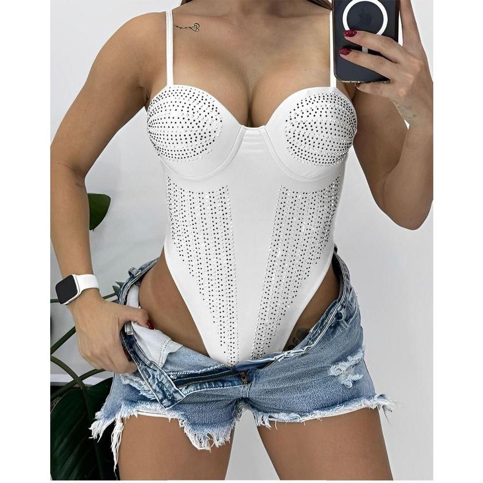 Sexy Night Club Outfits Corset Bodysuit.