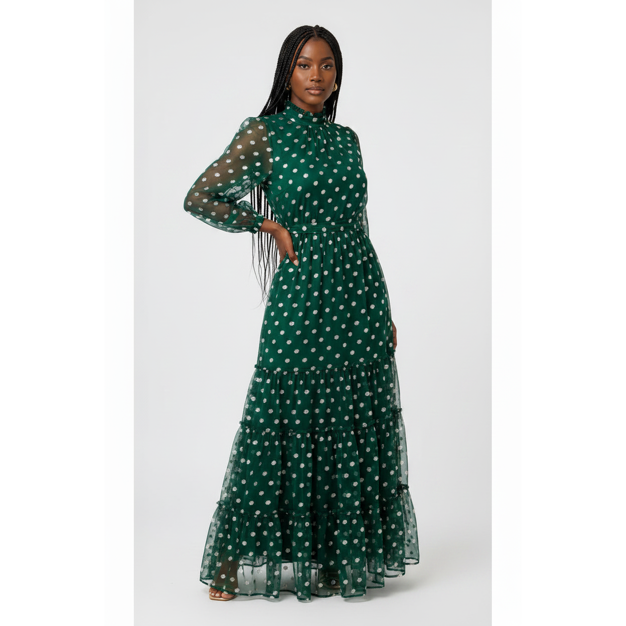 Maxi Loose Sleeve High Waisted Dress