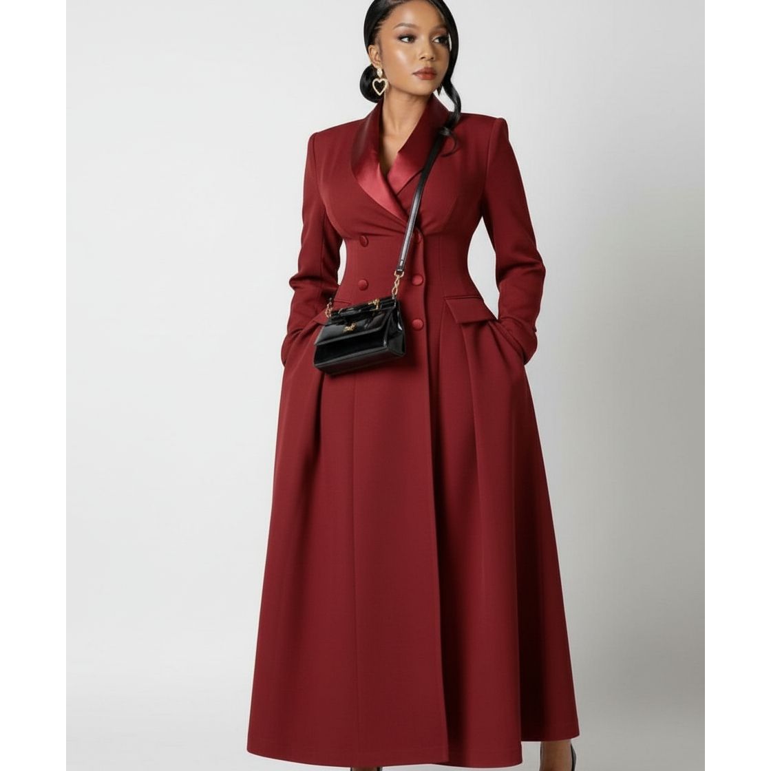 Plus Size Double-breasted Blazer Dress