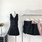 Suit Vest and pleated Mini Skirt Set
