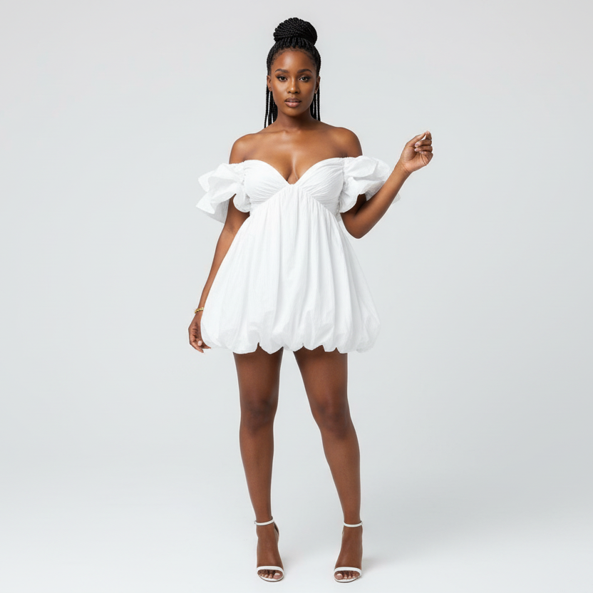 Sexy V-Neck Flare Sleeveless Dress