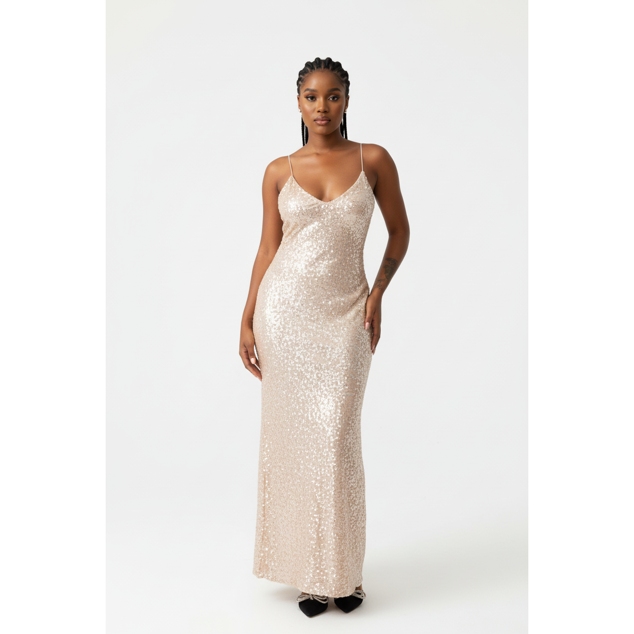 Spaghetti Strap Long Slim Fit Dress