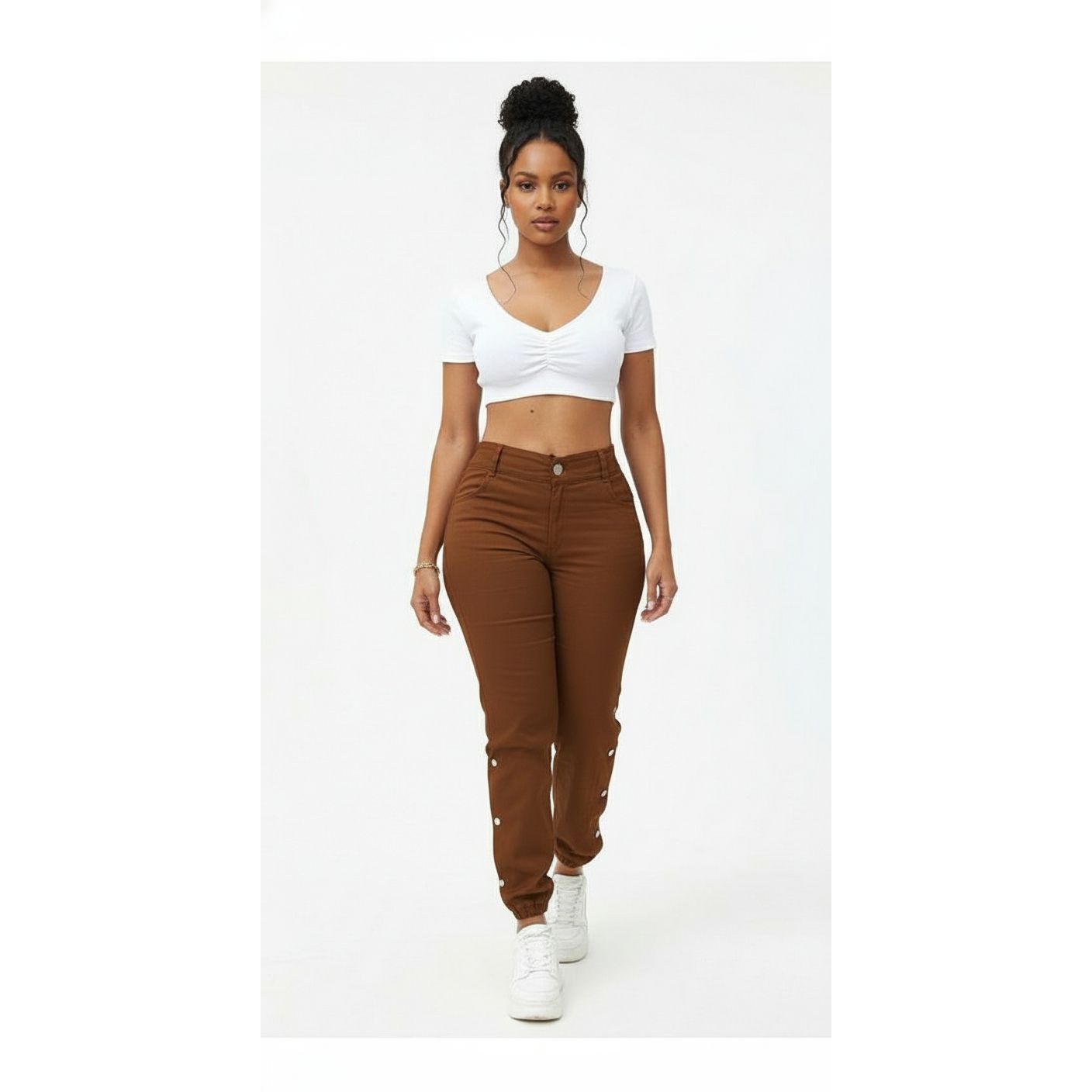 Sexy Side Buttoned Pants