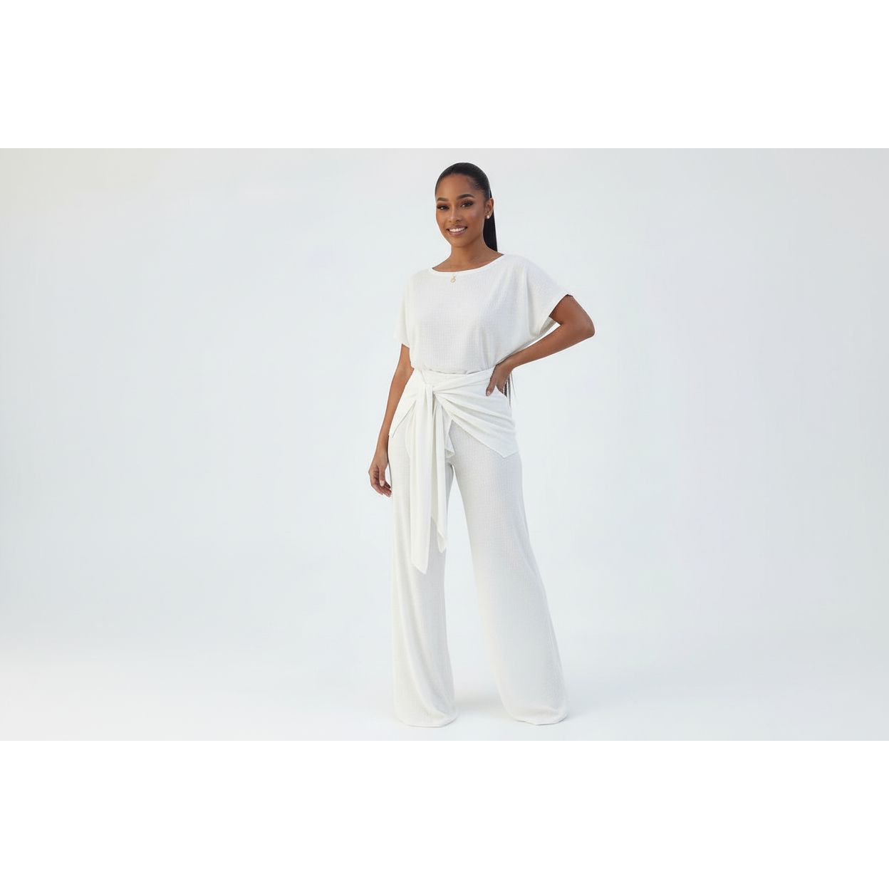 Vintage Round Neck Top & Pant Set