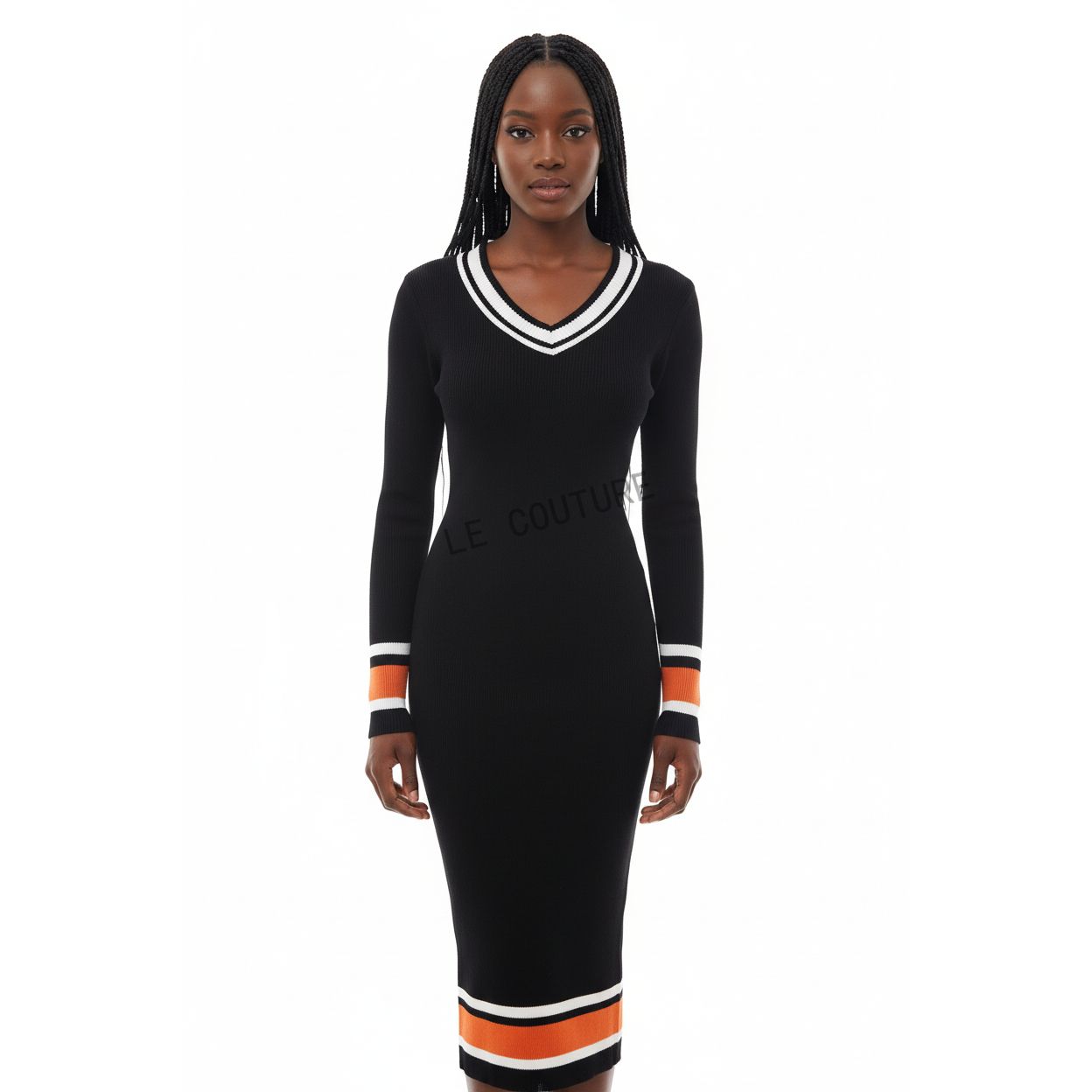 Knitted Round Neck Bodycon Dress