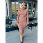 Bodycon Feather Sleeve Dress